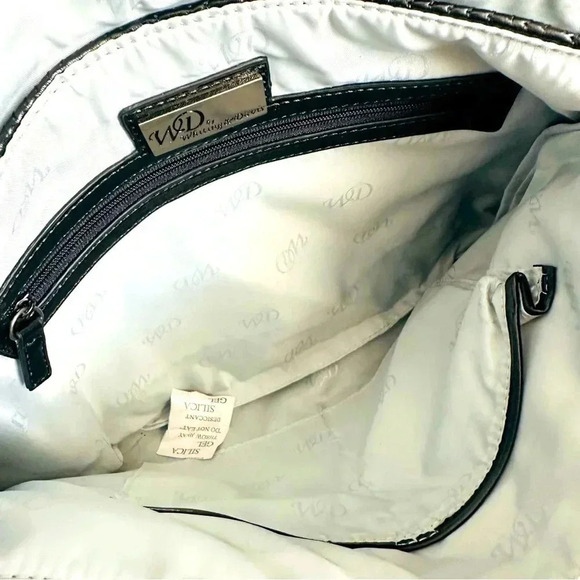 NWOT Whiting & Davis Large Mesh Black Shoulder Bag - Picture 7 of 11
